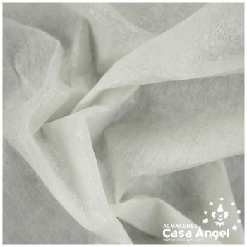 FLISELINA BLANCA DE UNA CARA TERMOADHESIVA CON RIGIDEZ MEDIA 90cm