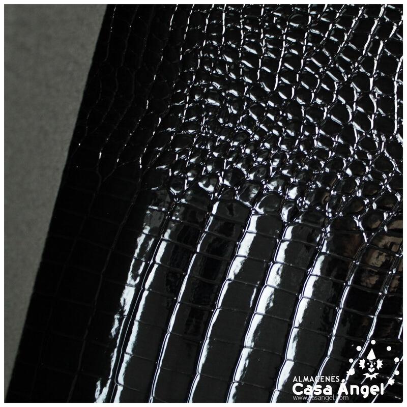 POLIPIEL CHAROLADA COCODRILO NEGRO SERIE KAWANI 140cm
