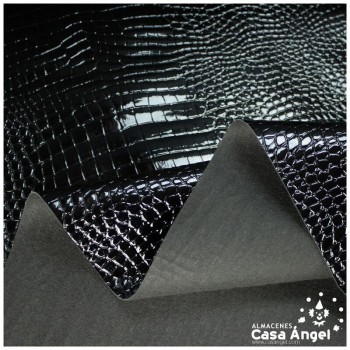 POLIPIEL CHAROLADA COCODRILO NEGRO SERIE KAWANI 140cm