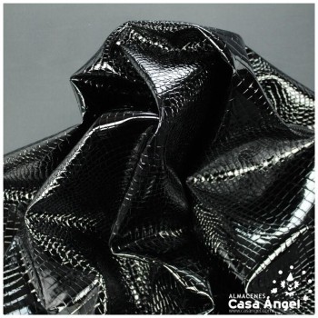 POLIPIEL CHAROLADA COCODRILO NEGRO SERIE KAWANI 140cm