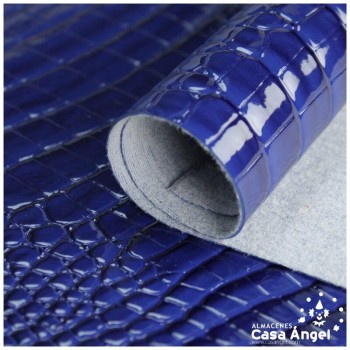 POLIPIEL CHAROLADA COCODRILO AZUL ROYAL SERIE KAWANI 140cm