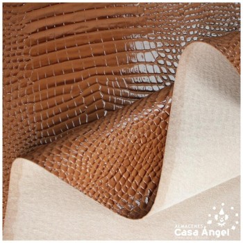 POLIPIEL CHAROLADA COCODRILO MARRÓN SERIE KAWANI 140cm