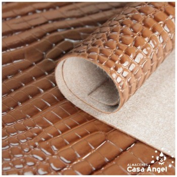 POLIPIEL CHAROLADA COCODRILO MARRÓN SERIE KAWANI 140cm
