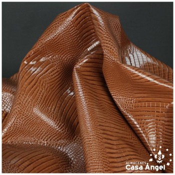 POLIPIEL CHAROLADA COCODRILO MARRÓN SERIE KAWANI 140cm