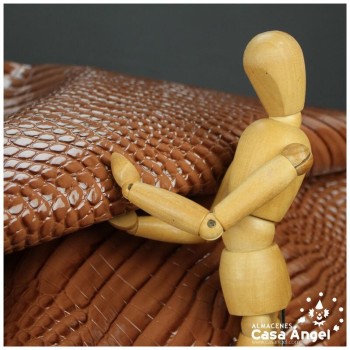 POLIPIEL CHAROLADA COCODRILO MARRÓN SERIE KAWANI 140cm