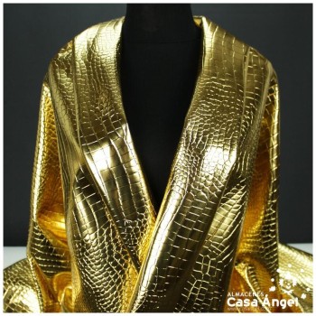 POLIPIEL CHAROLADA COCODRILO ORO SERIE KAWANI 140cm
