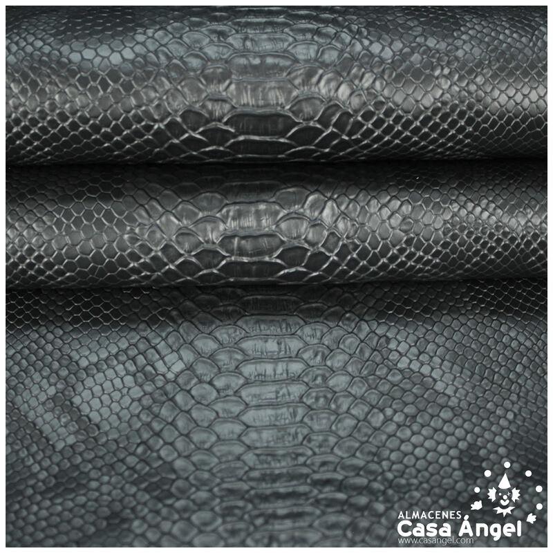 POLIPIEL NEGRA LABRADO PIEL DE SERPIENTE SERIE MANKAI 140cm