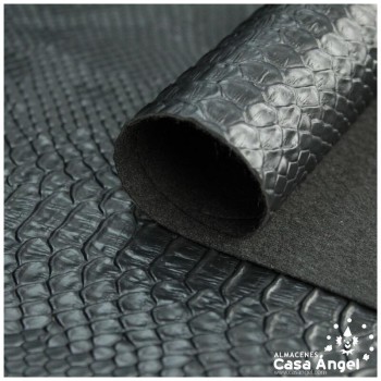 POLIPIEL NEGRA LABRADO PIEL DE SERPIENTE SERIE MANKAI 140cm