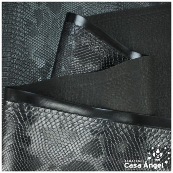 POLIPIEL NEGRA LABRADO PIEL DE SERPIENTE SERIE MANKAI 140cm