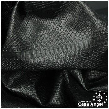 POLIPIEL NEGRA LABRADO PIEL DE SERPIENTE SERIE MANKAI 140cm
