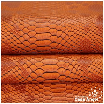 POLIPIEL NARANJA LABRADO PIEL DE SERPIENTE SERIE MANKAI 140cm