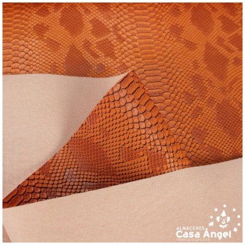 POLIPIEL NARANJA LABRADO PIEL DE SERPIENTE SERIE MANKAI 140cm
