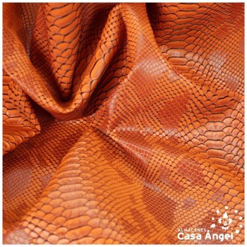 POLIPIEL NARANJA LABRADO PIEL DE SERPIENTE SERIE MANKAI 140cm