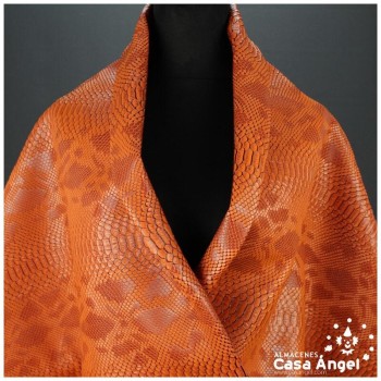 POLIPIEL NARANJA LABRADO PIEL DE SERPIENTE SERIE MANKAI 140cm