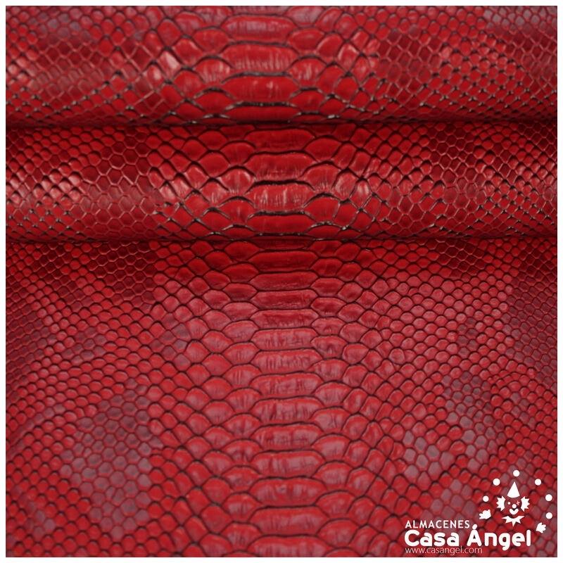 POLIPIEL ROJA LABRADO PIEL DE SERPIENTE SERIE MANKAI 140cm