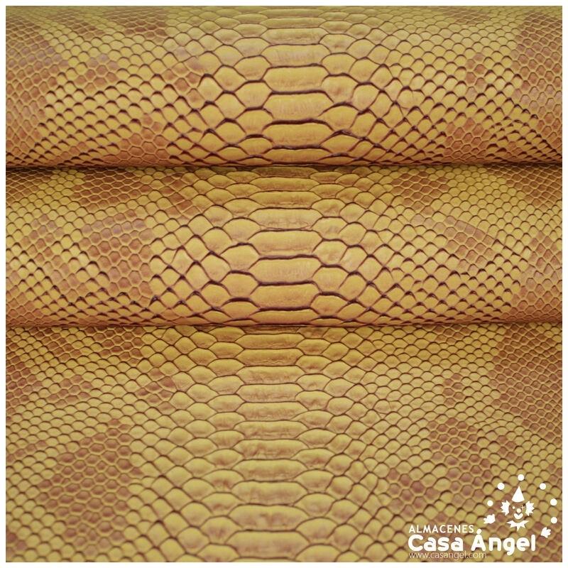 POLIPIEL OCRE LABRADO PIEL DE SERPIENTE SERIE MANKAI 140cm