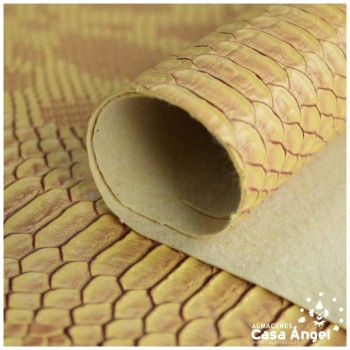 POLIPIEL OCRE LABRADO PIEL DE SERPIENTE SERIE MANKAI 140cm