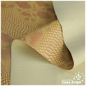 POLIPIEL OCRE LABRADO PIEL DE SERPIENTE SERIE MANKAI 140cm
