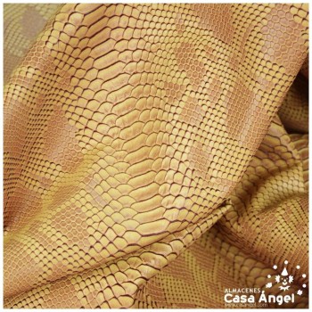 POLIPIEL OCRE LABRADO PIEL DE SERPIENTE SERIE MANKAI 140cm
