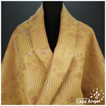 POLIPIEL OCRE LABRADO PIEL DE SERPIENTE SERIE MANKAI 140cm