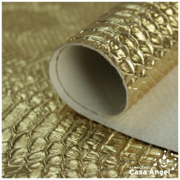 POLIPIEL DORADA LABRADO PIEL DE SERPIENTE SERIE MANKAI 140cm