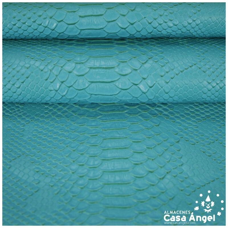 POLIPIEL TURQUESA LABRADO PIEL DE SERPIENTE SERIE MANKAI 140cm