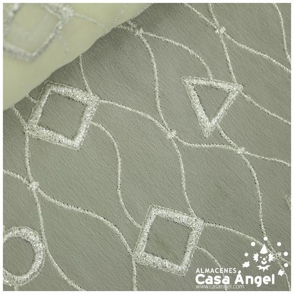 GASA BORDADA PLATA DOBLE ORILLA 135cm