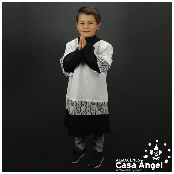 TRAJE DE MONAGUILLO NEGRO INFANTIL