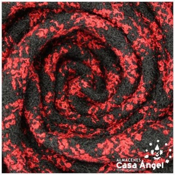 TEJIDO CHANEL PATAGALLO ROJO Y NEGRO 150cm