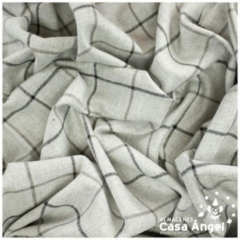 SARGA VIYELA CUADRO VENTANA NEGRO SOBRE GRIS MARENGO SERIE PORTO 150cm
