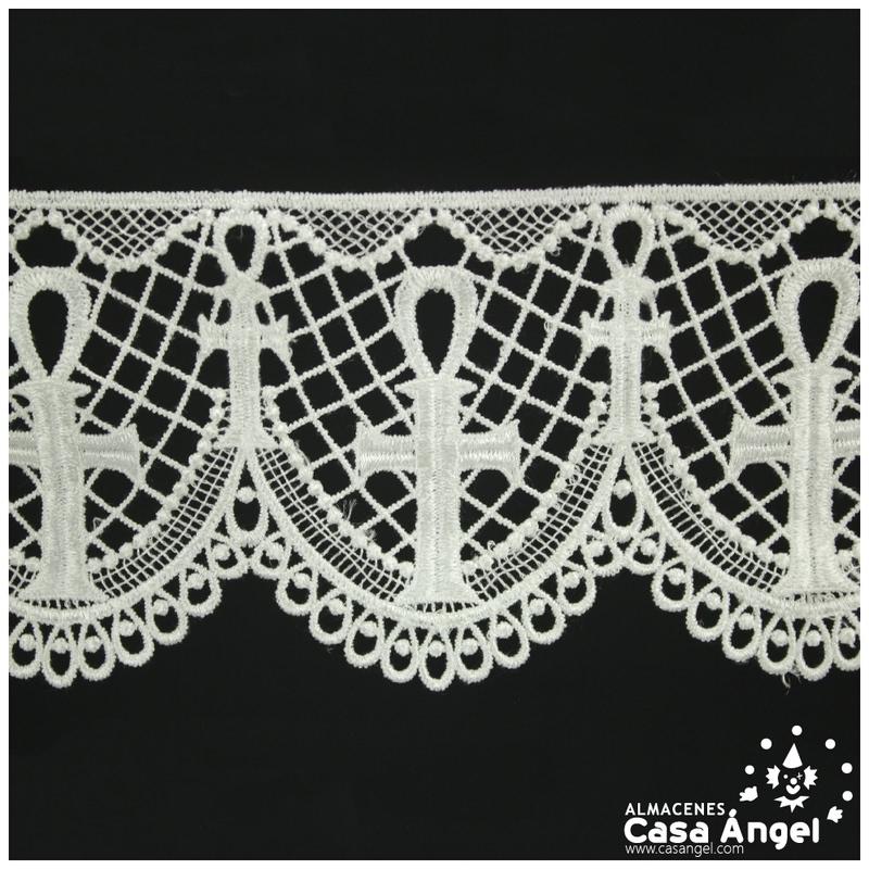 PUNTILLA BLANCA CRUCES 10cm