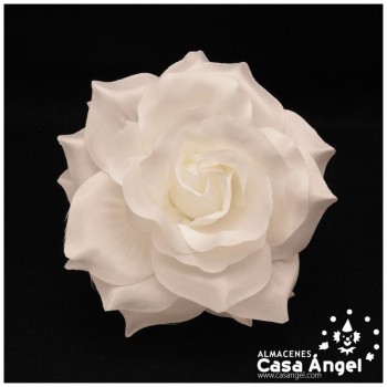 ROSA FLAMENCA CON PINZA BLANCA Y ROJA 13cm