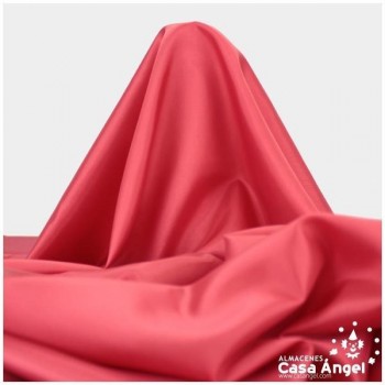 TELA DE FORRO DE ACETATO ROJO CORAL 140cm