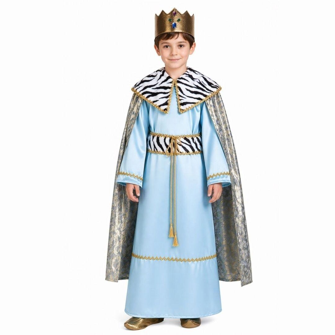 DISFRAZ REY MELCHOR LUJO COLOR CELESTE