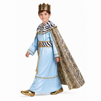 DISFRAZ REY MELCHOR LUJO COLOR CELESTE