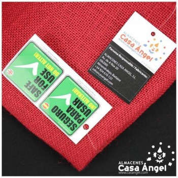 TELA DE SACO ARPILLERA COLOR ROJO 120cm