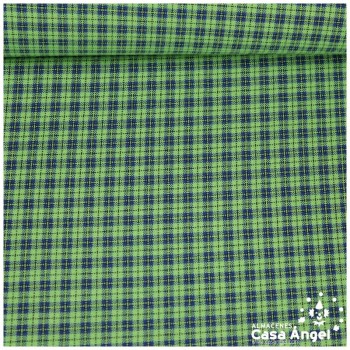 TELA VERDE DE CUADROS TARTÁN SARGA TWILL 150cm