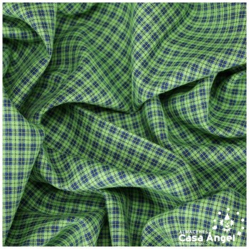 TELA VERDE DE CUADROS TARTÁN SARGA TWILL 150cm