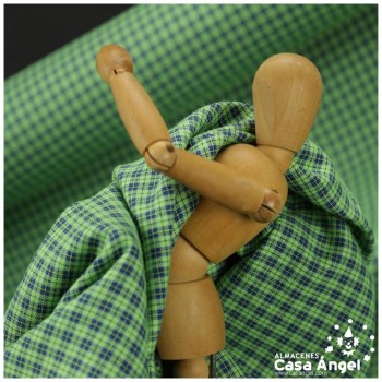 TELA VERDE DE CUADROS TARTÁN SARGA TWILL 150cm