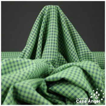TELA VERDE DE CUADROS TARTÁN SARGA TWILL 150cm