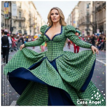 TELA VERDE DE CUADROS TARTÁN SARGA TWILL 150cm