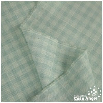 SARGA A CUADROS VERDE AGUA SERIE TABOLA 150cm