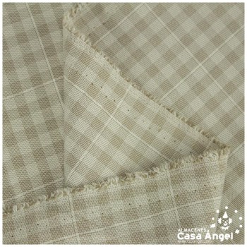 SARGA A CUADROS BEIGE SERIE TABOLA 150cm