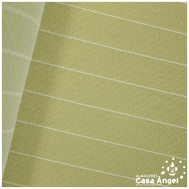 TEJIDO SARGA PATRÓN ESPIGA VERDE RAYA BLANCA 150cm