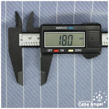 TEJIDO SARGA PATRÓN ESPIGA AZUL RAYA BLANCA 150cm