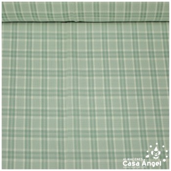 CRESPÓN DE CUADROS VERDES SERIE MIZA 150cm