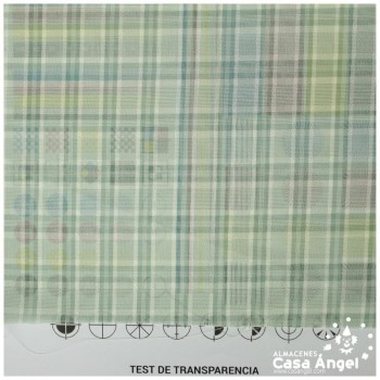 CRESPÓN DE CUADROS VERDES SERIE MIZA 150cm