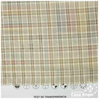 CRESPÓN DE CUADROS BEIGE SERIE MIZA 150cm