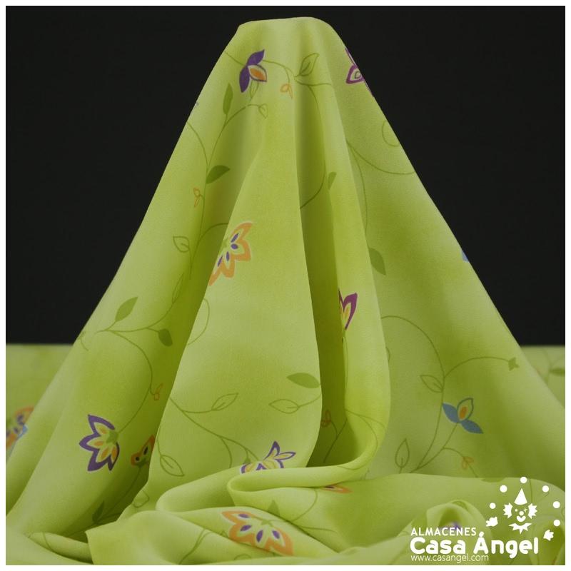 CRESPÓN LIMA ESTAMPADO FLORAL 150cm