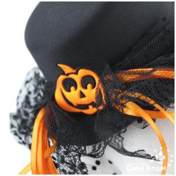 MINI SOMBRERO CON CALABAZA Y TOCADO